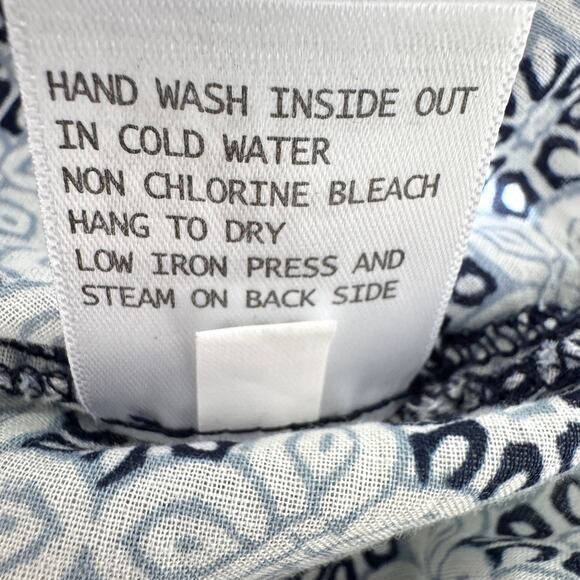 Ava Christine Womens Tunic Top Size 2X 100% Cotton Embroidered Flowy Blue - Picture 7 of 9